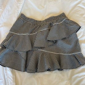 NWOT Asos Ruffled Gingham Mini Skirt